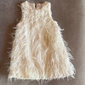 Zara girls feathered dress